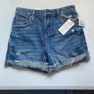 BlankNYC The Warren Jean Shorts, High-Waisted Relaxed Fit. size 24. NWT.